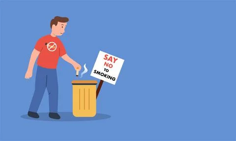Conceptual illustration vector for World No Tobacco Day 스톡 일러스트