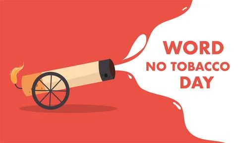 Conceptual illustration vector for World No Tobacco Day 스톡 일러스트