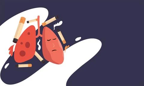 Conceptual illustration vector for World No Tobacco Day 스톡 일러스트