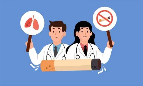 Conceptual illustration vector for World No Tobacco Day Stock Illustration