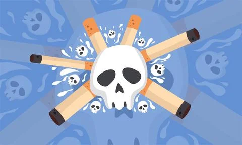 Conceptual illustration vector for World No Tobacco Day Stock Illustration
