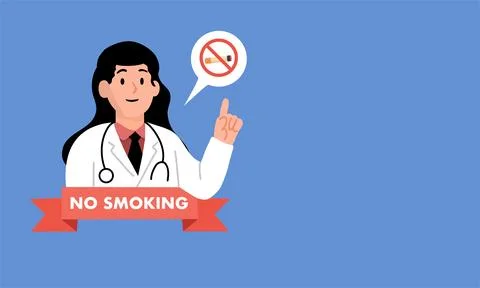 Conceptual illustration vector for World No Tobacco Day Stock Illustration