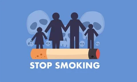 Conceptual illustration vector for World No Tobacco Day Illustrazione stock