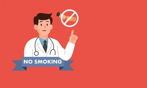 Conceptual illustration vector for World No Tobacco Day Illustrazione stock