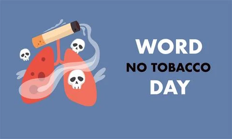Conceptual illustration vector for World No Tobacco Day Stock Illustration