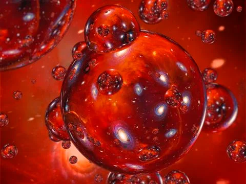Conceptual image of bubble universes Stock Illustration