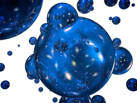 Conceptual image of bubble universes Stock Illustration
