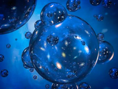 Conceptual image of bubble universes Stock Illustration