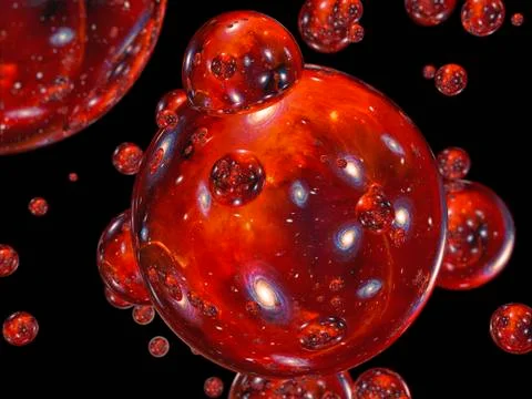 Conceptual image of bubble universes Stock Illustration
