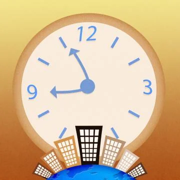 Conceptual image - business time Illustrazione stock