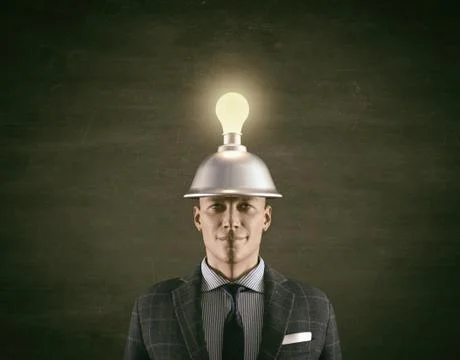 .Conceptual image of a businessman Stock-Illustration