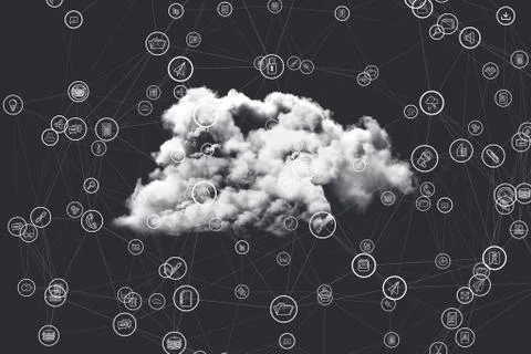 Conceptual image of cloud computing 스톡 일러스트