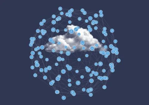 Conceptual image of cloud computing Stock Illustration