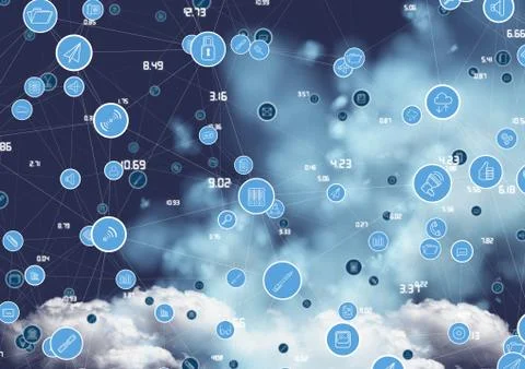 Conceptual image of cloud computing イラスト素材