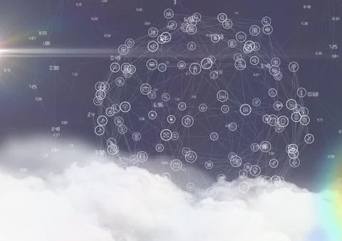 Conceptual image of cloud computing Stock Illustration