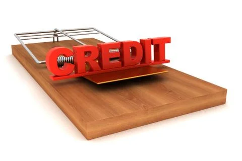 Conceptual image, credit trap Illustrazione stock