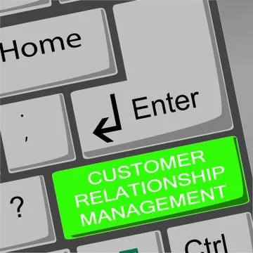 Conceptual image of customer relationship management Stock Illustration