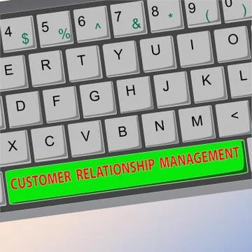 Conceptual image of customer relationship management Stock Illustration