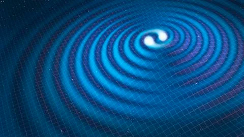 Conceptual image of gravitational waves Illustrazione stock