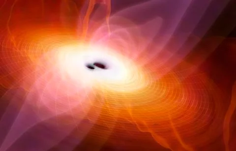 Conceptual image of gravitational waves Illustrazione stock