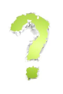 Conceptual image of a hole shaped like a question mark made of torn paper 스톡 일러스트