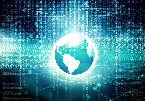  Conceptual image of internet virrtual data processing Conceptual image of... 库存照片