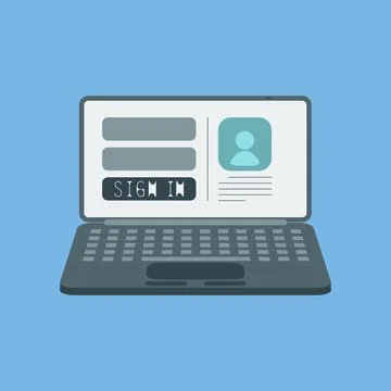 Conceptual image of a laptop Stock Illustration