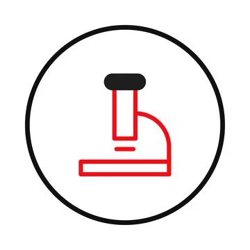 Conceptual image of a microscope representing research, science, innovation.. Stock Illustration