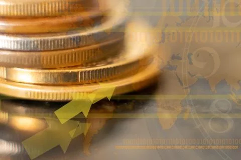 Conceptual image of money. Elements that represent monetary success and wealt Stock Illustration