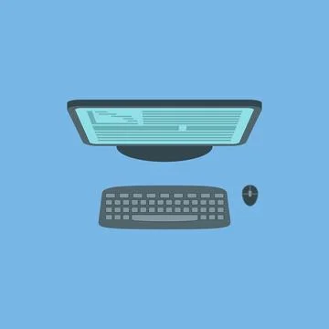 Conceptual image of a personal computer. Stock Illustration