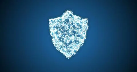 Conceptual image of shield data security Stock Photos