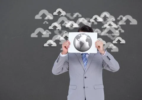 Conceptual image showing cloud computing Stock Photos