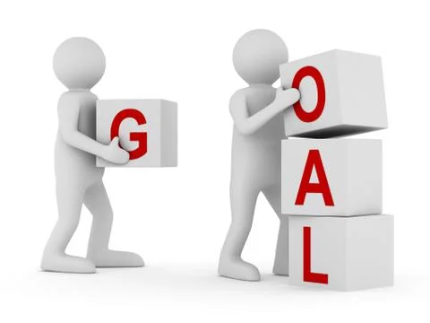 Conceptual image teamwork on white. Isolated 3D image Stock Illustration