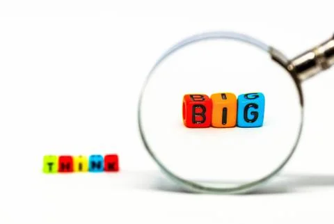 Conceptual image of think BIG  Stock Photos