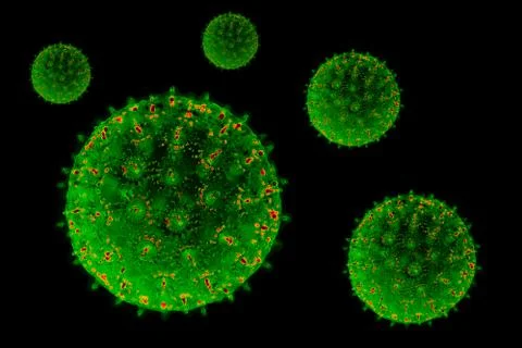 Conceptual image of a virus. Stock Photos