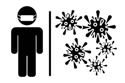 Conceptual image of virus protection Stock Illustration