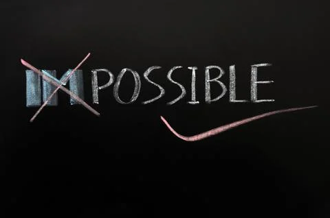 Conceptual image of the word impossible 스톡 사진