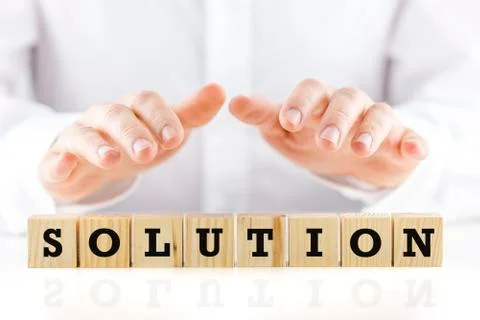 Conceptual image with the word Solution 스톡 사진