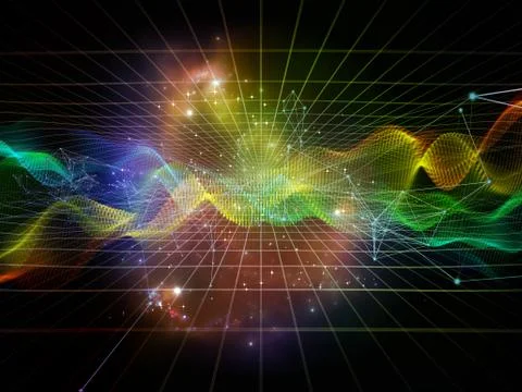 Conceptual Information Stream Stock Illustration