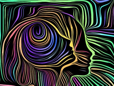 Conceptual Inner Lines Illustrazione stock