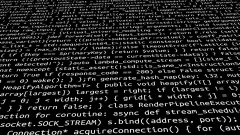 Conceptual java code of web page or javascript programming concept. Stock Footage 293714981