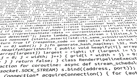 Conceptual java code of web page or javascript programming concept. Stock Footage 293714986