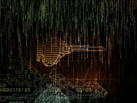 Conceptual Key Code Illustrazione stock