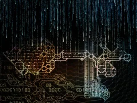 Conceptual Key Code 스톡 일러스트