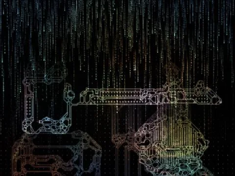 Conceptual Key Code 스톡 일러스트