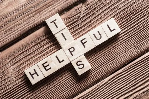 Conceptual keywords on wooden table with elements of game making crossword Stock Photos