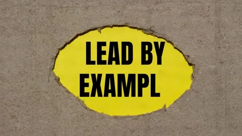 Conceptual lead by example symbol Stock Footage 311368783