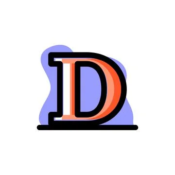 Conceptual Letter D Icon Vector Illustration Design Stock Illustration