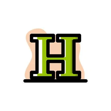 Conceptual Letter H Icon Vector Illustration Design Stock Illustration