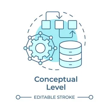 Conceptual level soft blue concept icon Stock Illustration